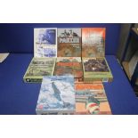 A COLLECTION OF BOXED GMT GAMES WAR GAMES, to include Panzer, Operation Dauntless, Fields of fire