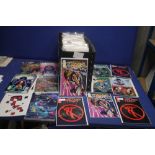 A TRAY OF ASSORTED COMICS, to include Shamans Tears, Arcanum, Exorsisters, Sea of Stars, etc