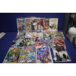 A BOX OF JUSTICE LEAGUE AMERICA COMICS MAINLY 1990S, to include Trinity War, the Revenge, Star