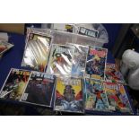 A TRAY OF DC COMICS, to include Steel, Resurrection Man, Thunderbolt, Black Lightning, Legion of