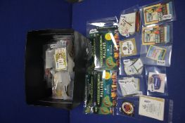 A TRAY CONTAINING BEER MATS, AND BEER LABELS, together with a collection of assorted Tazo's etc