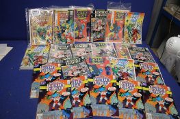 DC JUSTICE LEAGUE INTERNATIONAL COMICS, to include multiple issues of 8, 22, 87,51,53, 55, 21, 13,