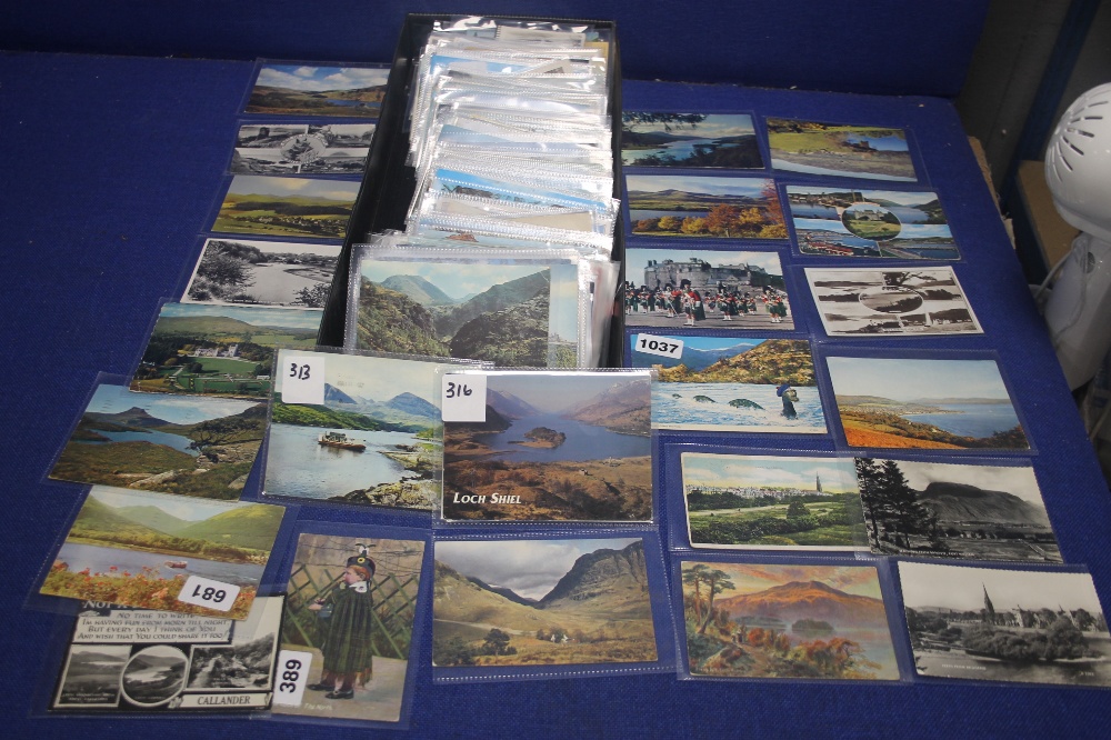 A BOX OF SCOTTISH INTEREST POSTCARDS IN MANY HUNDREDS, to include Glasgow, River Don, Dunoon,