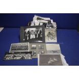 A BOX OF ASSORTED PHOTOGRAPHS, to include military type examples