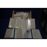 A COLLECTION OF VINTAGE LEGAL DOCUMENTS, to include a selection relating to the Manor of Costessey