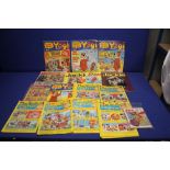 A COLLECTION OF COMICS, to include Play hour, Yogi bear, etc