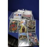 A BOX OF COMICS, to include Redneck, Storm watch, Unleash, Monster show, Tarzan assasin, Queen and