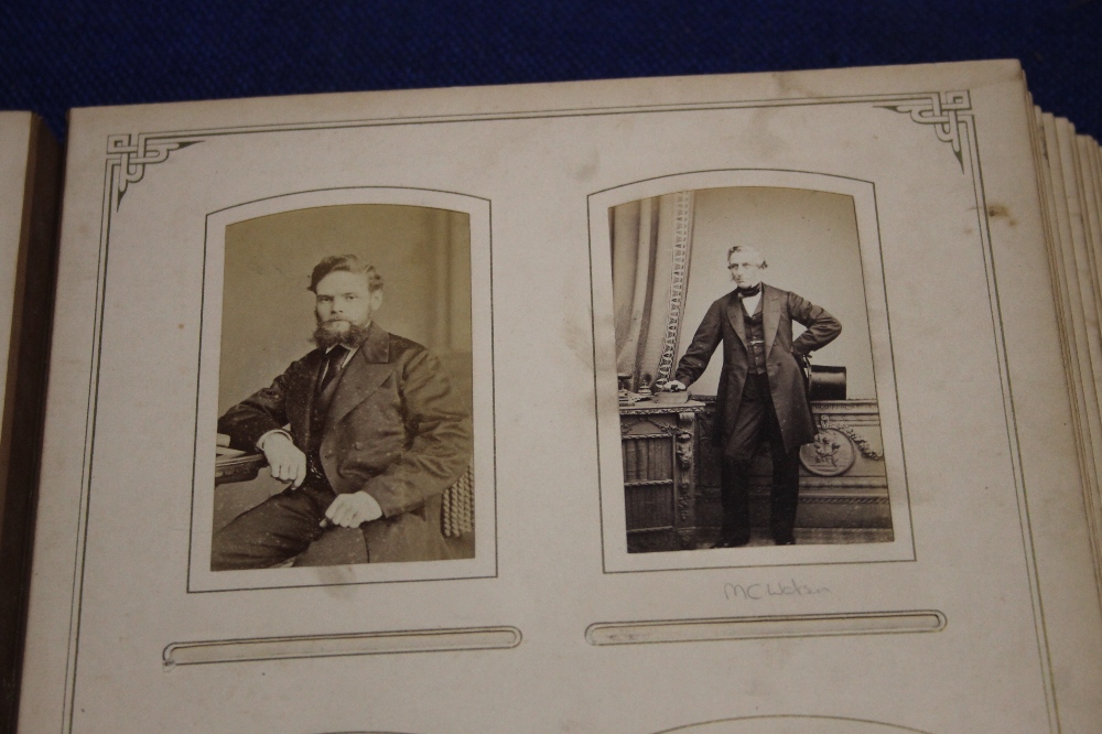 AN ALBUM OF CABINET CARDS, to include portrait photographs examples by Grahams Art Studio - Image 4 of 8