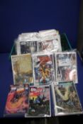 A TRAY OF ASSORTED COMICS, to include The Call of Duty, A Touch of Silver, The Rinse, Mr Hero,