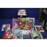 A TRAY OF ASSORTED COMICS, to include Battlefields, Ghost fleet, Sleepless, Mystic, Transformers,
