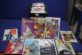 A TRAY OF ASSORTED COMICS, to include Battlefields, Ghost fleet, Sleepless, Mystic, Transformers,