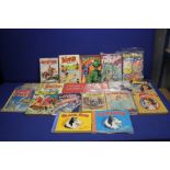 A TRAY OF ASSORTED ANNUALS, to include Superman, Lion, Topper etc (TRAY NOT INCLUDED)"