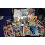 A TRAY OF ASSORTED COMICS, to include Ice Age On The World Of Magic, Bullwhip, Priest, The