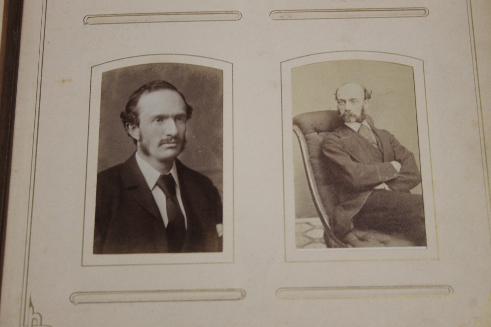 AN ALBUM OF CABINET CARDS, to include portrait photographs examples by Grahams Art Studio - Image 3 of 8