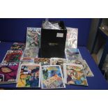 A TRAY OF DC COMICS, to include Green Arrow, War of Gods, Justice League, etc