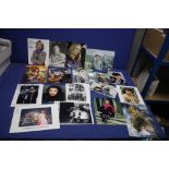 A COLLECTION OF DOCTOR WHO AUTOGRAPHS, to include Matthew Waterhouse, Louise Jameson, John Levene