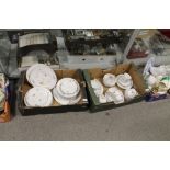TWO TRAYS OF ASSORTED VILLEROY & BOCH TEA AND DINNERWARE