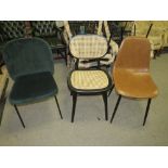 FOUR ASSORTED MODERN DINING CHAIRS