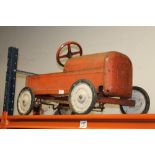 A VINTAGE TRIANG METAL PEDAL CAR - AS FOUND