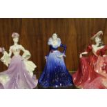 THREE COALPORT FIGURINES - SCARLET, ANNE AND SWEETEST ROSE (3)