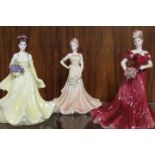 THREE COALPORT FIGURINES CONSISTING OF JENNY, LOVELIEST JASMINE AND DEAREST IRIS (3)