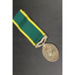 A GEORGE VI MEDAL AND RIBBON FOR EFFICIENT SERVICE TO 925514 BDR. K. W. GOLE. RA