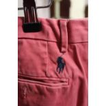 TWO PAIRS OF VINTAGE PLUS FOURS TOGETHER WITH A PAIR OF VINTAGE POLO BY RALPH LAUREN CHINOS AND A
