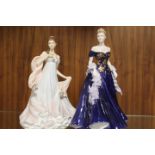 TWO ROYAL WORCESTER FIGURINES - LAUREN AND WITH ALL OF MY HEART (2)