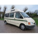 A 1996 FORD TRANSIT CAMPER VAN DEUTTO AUTOSLEEPER - COMPLETE WITH PAPERWORK AND KEYS, AWNING, 2