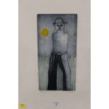 G. PARKINSON - AN ARTISTS PROOF ETCHING & AQUATINT MODERNIST FIGURE STUDY