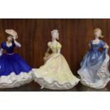THREE ROYAL DOULTON FIGURINES CONSISTING OF ELIZABETH, MINETTE AND MARY (3)