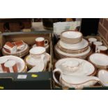 TWO TRAYS OF ASSORTED WEDGWOOD 'PARIS' PATTERN TEA AND DINNERWARE ETC