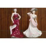 A COALPORT FIGURINE - SUMMER DAYS, TOGETHER WITH SOPHISTICATED LADY (2)