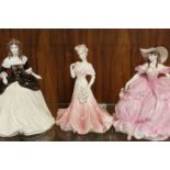 THREE COALPORT FIGURINES COMPRISING - REBECCA, FAIREST LILY AND MOLL (3)