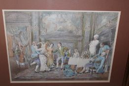 CIRCLE OF THOMAS ROWLANDSON (1756-1827). Banquet Celebration, signed lower left in pencil,
