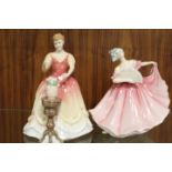 TWO ROYAL DOULTON FIGURINES - ELAINE PLUS A BADLY DAMAGED SARAH FIGURE 1993 (2)