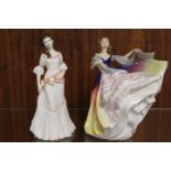 A ROYAL DOULTON FIGURINE LAUREN, TOGETHER WITH A SIGNED LAUREN FIGURINE SIGNED BY LES SMITH (2)