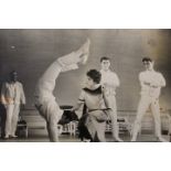 TOM HUSTLER - A PAIR OF SIGNED VINTAGE BLACK AND WHITE PHOTOGRAPHIC SCENES FROM MUSICALS
