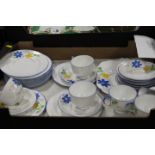 THREE TRAYS OF ASSORTED CERAMICS AND TEAWARE TO INCLUDE AYNSLEY, GRAFTON ETC