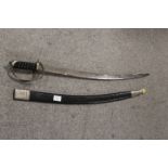 AN INDIAN MADE SWORD & SCABBARD