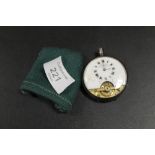 A CONTINENTAL SILVER CASED WEEKLY WATCH COMPANY POCKET WATCH A/F