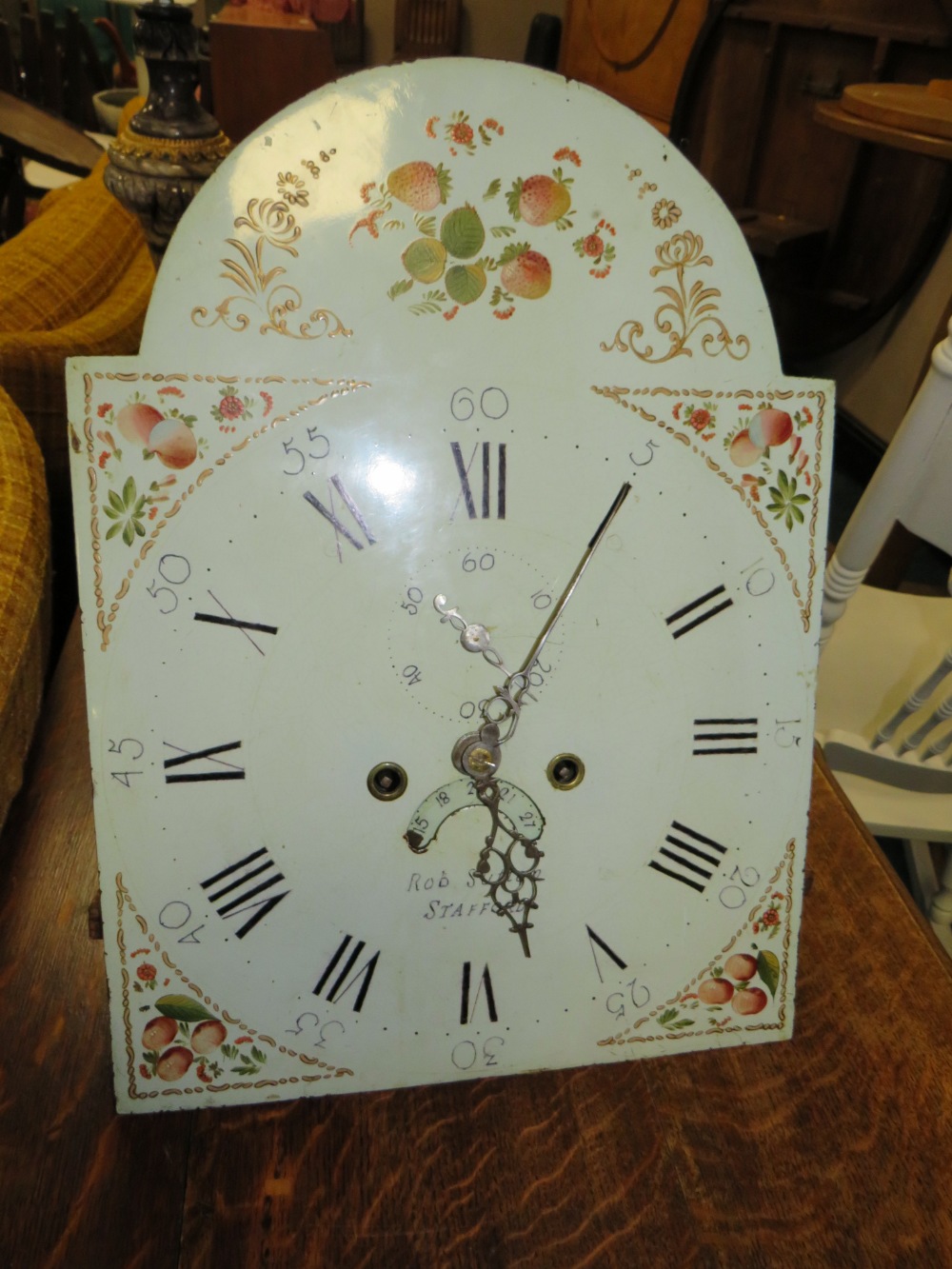 A LOCAL STAFFORD ANTIQUE LONGCASE CLOCK H-210 CM (2 WEIGHTS AND PENDULUM) - Image 7 of 8