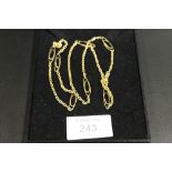 A HALLMARKED 18CT GOLD NECKLACE - APPROX WEIGHT 8.7 G