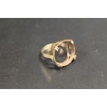 HALLMARKED 9CT GOLD 1/2 SOVEREIGN RING MOUNT