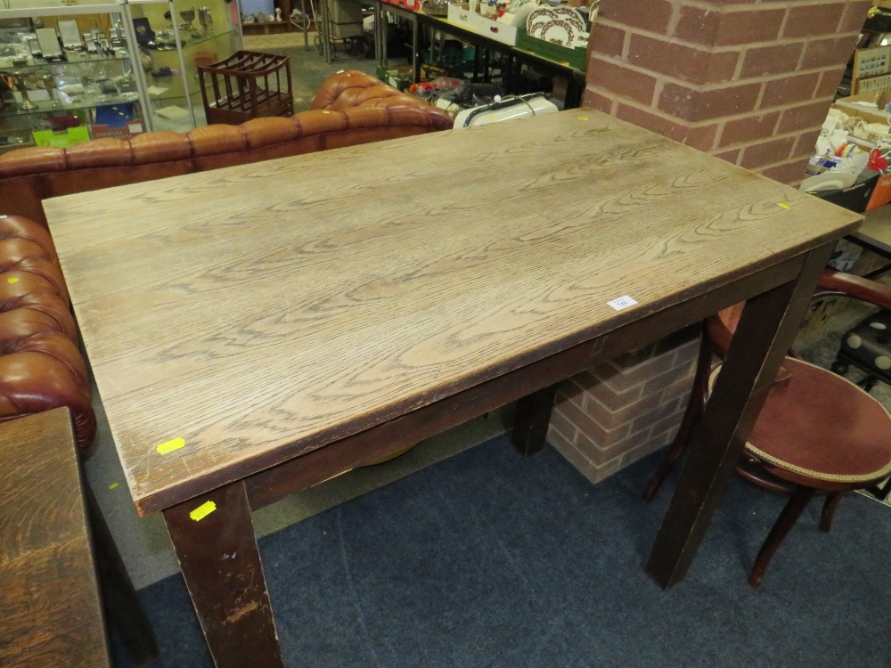 A TALL WOODEN PUB STYLE TABLE - Image 2 of 3