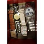 VINTAGE CITIZEN ECO DRIVE AND FOUR OTHER MENS WATCHES
