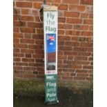 A COOPERS OF STORTFORD 20FT ALUMINIUM FLAG POLE - NO FLAGS