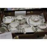 A TRAY OF CROWN CHINA PEAR BLOSSOM TEAWARE