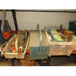 A METAL BOX AND CONTENTS TOGETHER WITH OTHER TOOLS (3)