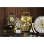 A DECO SMITHS CLOCK TOGETHER WITH THREE CLOCKS (4)